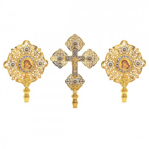 Εξαπτέρυγα Επίχρυσα με σμάλτο (ΣΕΤ 3 τεμ.)