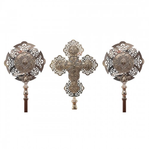 Εξαπτέρυγα Επάργυρα Σκαλιστά (ΣΕΤ 3 τεμ.) 