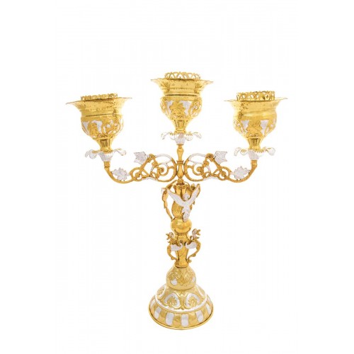 Τρίκερο Δίχρωμο με Κανδήλια 