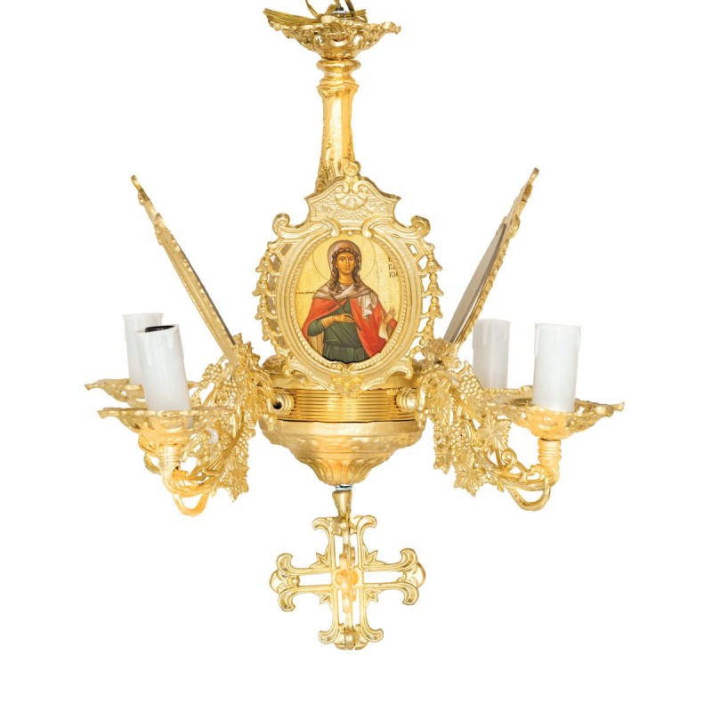 Πολυέλαιος Αλουμινίου 4 φώτων με εικόνες 