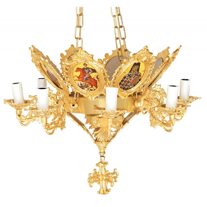 Πολυέλαιος Αλουμινίου 9 φώτων με εικόνες