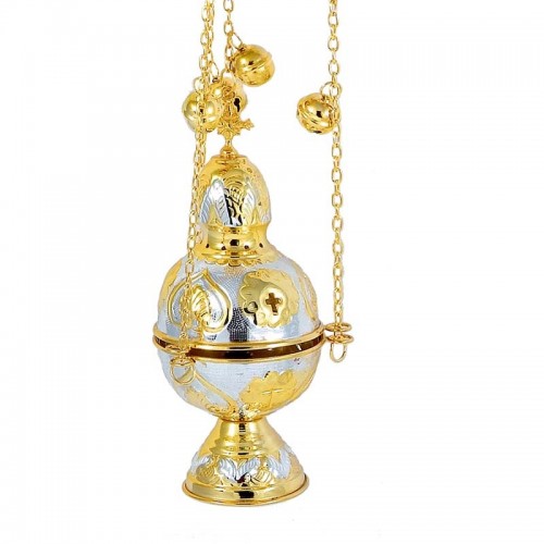 Θυμιατό Ιερατικό Επίχρυσο δίχρωμο