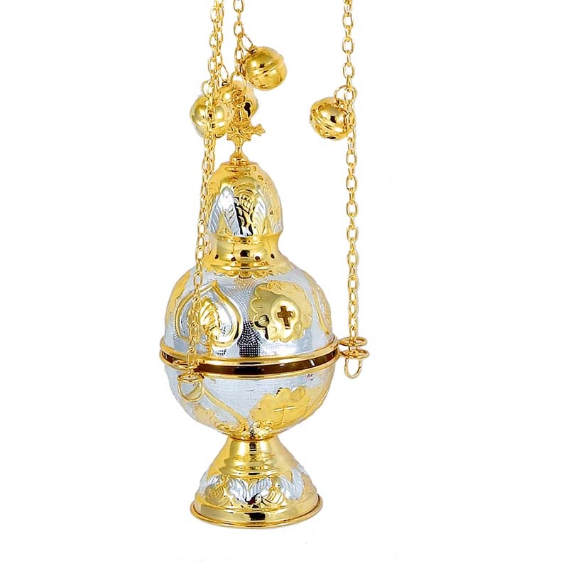 Θυμιατό Ιερατικό Επίχρυσο δίχρωμο