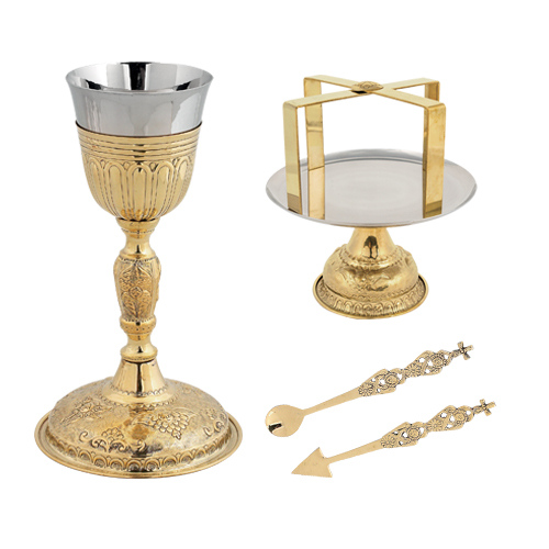 Δισκοπότηρο μπρούτζινο (σετ πέντε τεμαχίων)