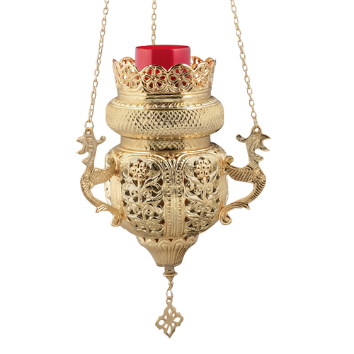 Καντήλι κρεμαστό επίχρυσο