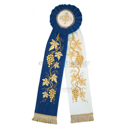 Κορδέλα Στολισμού χρυσοκέντητη (βελούδο)